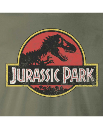 JURASSIC PARK - T-Shirt Vintage Logo - KAKI (S)