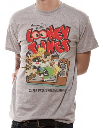 LOONEY TUNES - T-Shirt IN A TUBE- Retro TV (M)