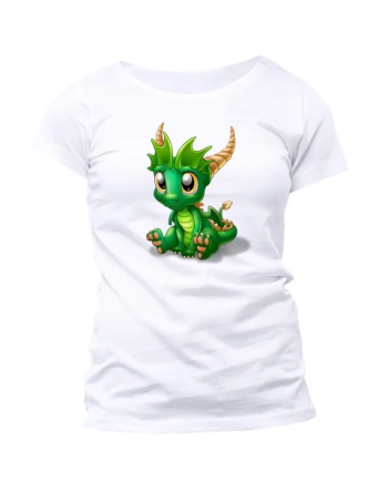 BABY DRAGON - T-Shirt Organic Cotton - Emeraude (XS)