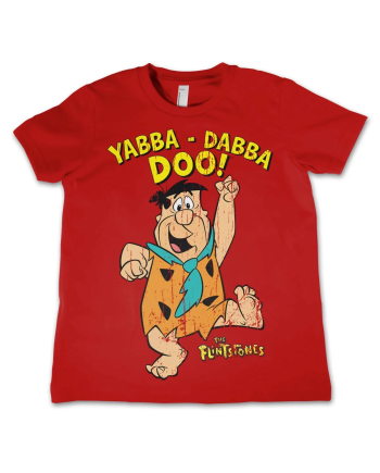 THE FLINTSTONES - T-Shirt KIDS Yabba-Dabba-Doo - Red (4 Years)