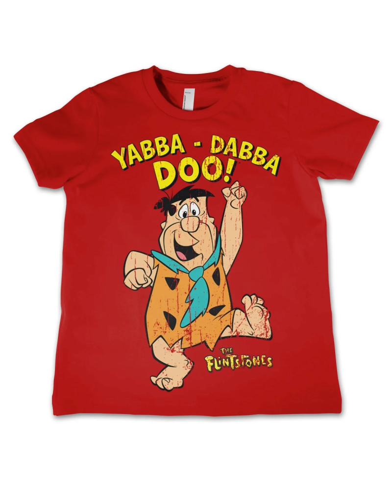 THE FLINTSTONES - T-Shirt KIDS Yabba-Dabba-Doo - Red (4 Years)