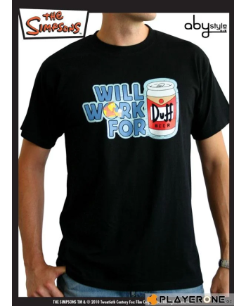 SIMPSONS - T-Shirt Men black Duff (S)