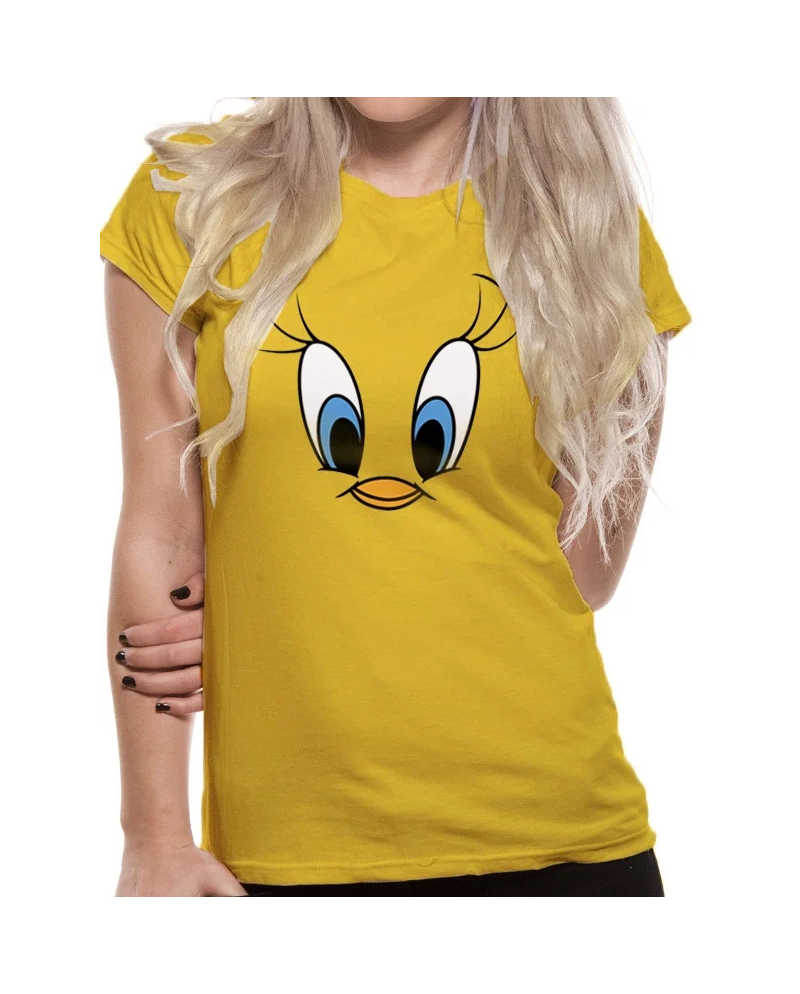 LOONEY TUNES - T-Shirt IN A TUBE- Tweety Face GIRL (XL)