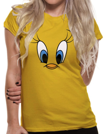 LOONEY TUNES - T-Shirt IN A TUBE- Tweety Face GIRL (XL)