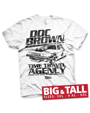 BACK TO THE FUTURE - T-Shirt Big & Tall - Doc Brown Time Agency (4XL)