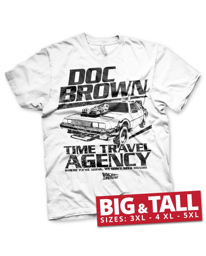 BACK TO THE FUTURE - T-Shirt Big & Tall - Doc Brown Time Agency (4XL)