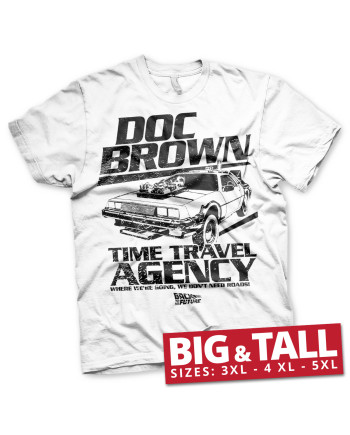 BACK TO THE FUTURE - T-Shirt Big & Tall - Doc Brown Time Agency (4XL)