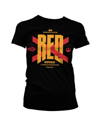 STAR WARS 7 - T-Shirt Red Squad GIRL - Black (XXL)