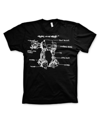 STAR WARS - T-Shirt AT-AT Sketch - Black (S)