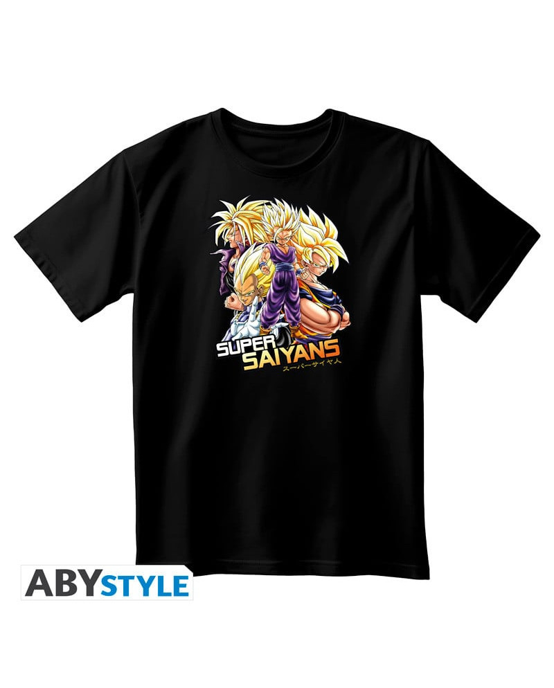 DRAGON BALL - T-Shirt DBZ Saiyans Unisex black (XXL)