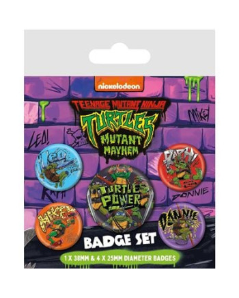 TEENAGE MUTANT NINJA TURTLES - Mutant Mayhem - Pack 5 Badges