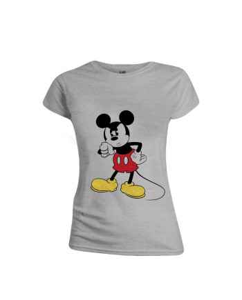 DISNEY - T-Shirt - Mickey Mouse Angry Face - GIRL (XL)