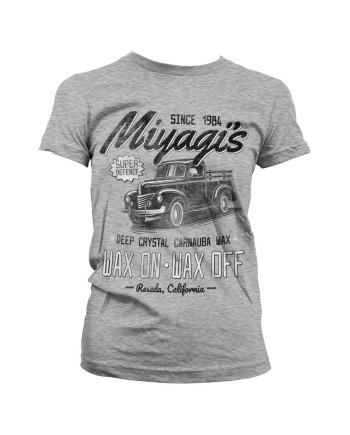 KARATE KID - T-Shirt Miyagi's Super Defence Waxing - GIRLY Grey (XL)