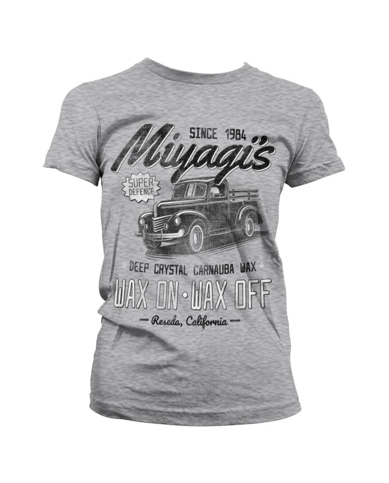 KARATE KID - T-Shirt Miyagi's Super Defence Waxing - GIRLY Grey (XL)
