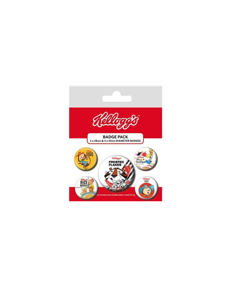 KELLOGG'S - Retro Characters - Pack 5 Badges
