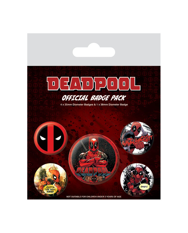 DEADPOOL - Pack 5 Badges - Deadpool