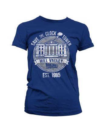 BACK TO THE FUTURE - T-Shirt Save the Clock Tower - Navy GIRL (S)