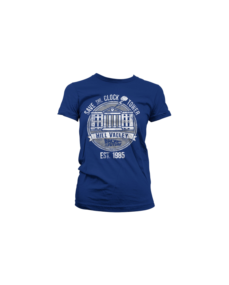 BACK TO THE FUTURE - T-Shirt Save the Clock Tower - Navy GIRL (S)