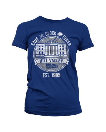 BACK TO THE FUTURE - T-Shirt Save the Clock Tower - Navy GIRL (S)