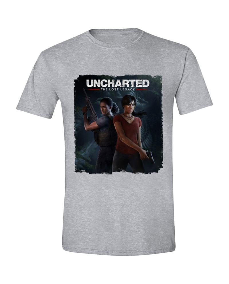 UNCHARTED - T-Shirt The Lost Legacy Cover - Grey (XL)