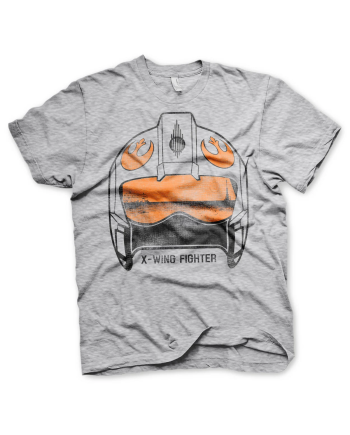 STAR WARS - T-Shirt X-Wing Fighter Helmet - H.Grey (XL)