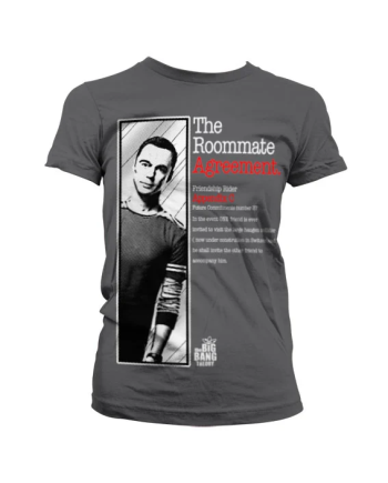 THE BIG BANG - T-Shirt The Roommate Agreement Girl - Grey (S)