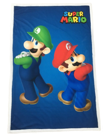 SUPER MARIO - Mario & Luigi - Premium Sherpa '100X150cm'