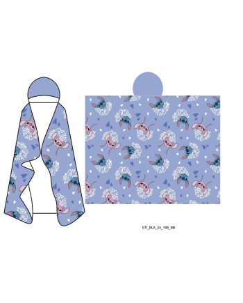 DISNEY - Stitch & Angel - Hooded Blanket 120x150cm
