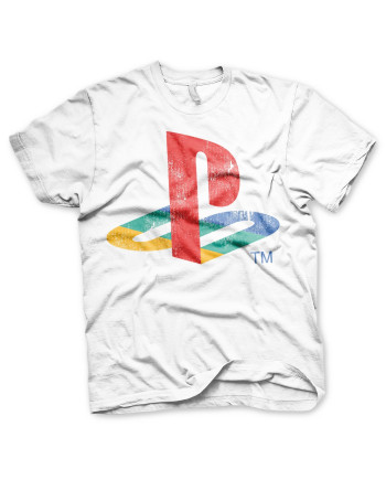 PLAYSTATION - T-Shirt Distressed Logo - WHITE (12Y)