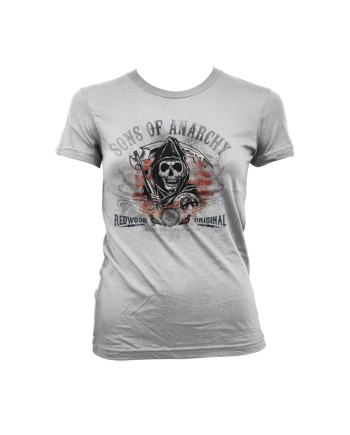 SONS OF ANARCHY - T-Shirt Distressed Flag - GIRL (XXL)