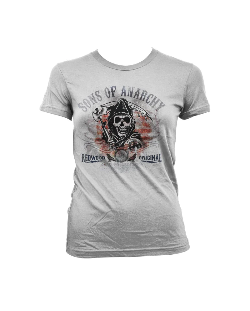 SONS OF ANARCHY - T-Shirt Distressed Flag - GIRL (XXL)