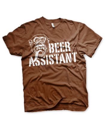 GAS MONKEY - T-Shirt Beer Assistant - Brown (S)
