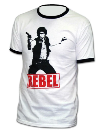STAR WARS - T-Shirt Han Solo Rebel - White (S)