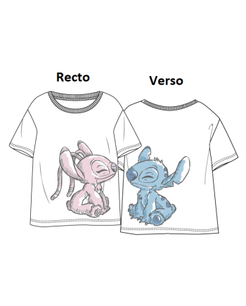 LILO & STITCH - Stitch & Angel - Unisex T-Shirt White (XL)