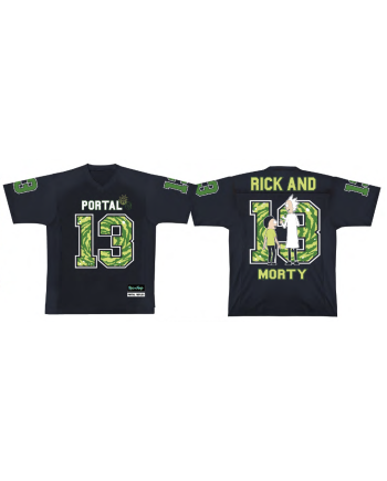 RICK AND MORTY - Portal - T-Shirt Sports US Replica unisex (XXL)