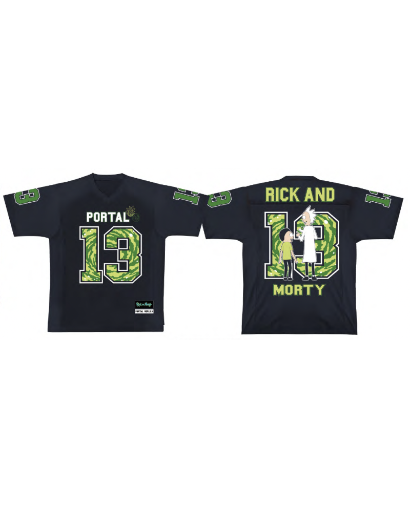 RICK AND MORTY - Portal - T-Shirt Sports US Replica unisex (XXL)