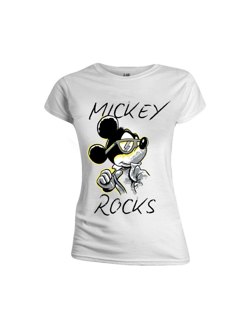 DISNEY - T-Shirt - Mickey Mouse Rock '90 - GIRL (L)