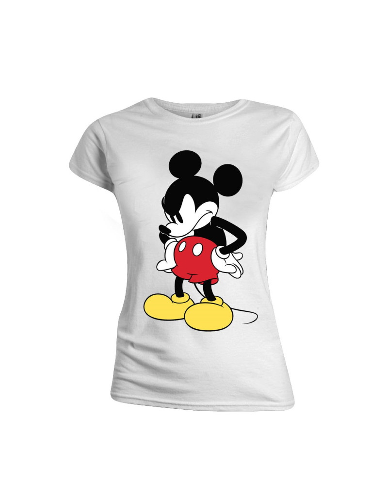 DISNEY - T-Shirt - Mickey Mouse Mad Face - GIRL (XL)