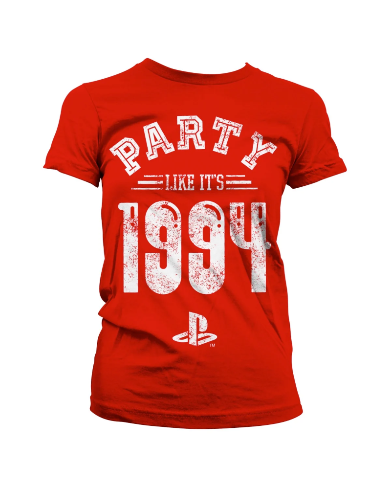 PLAYSTATION - T-Shirt Party Like It's 1994 - GIRL Red (S)