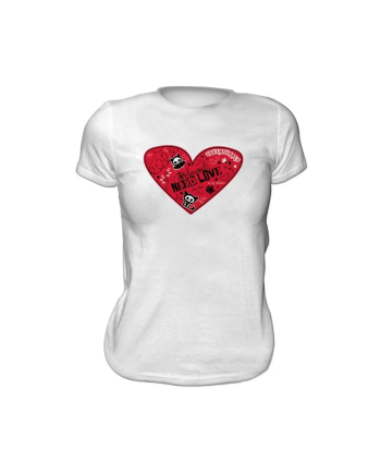 SKELANIMALS - T-Shirt VALENTIN Femme White Basic (L)