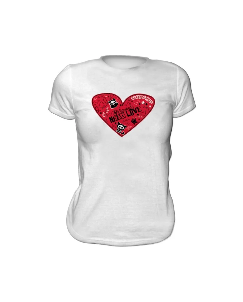 SKELANIMALS - T-Shirt VALENTIN Femme White Basic (L)