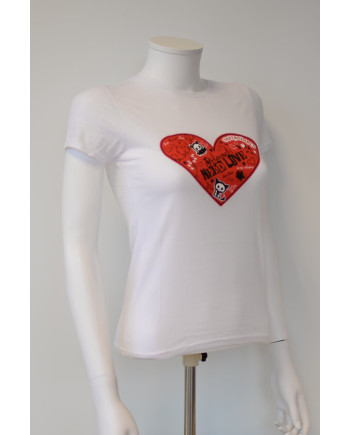 SKELANIMALS - T-Shirt VALENTIN Femme White Basic (L)