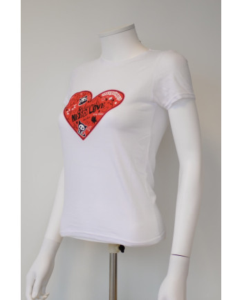 SKELANIMALS - T-Shirt VALENTIN Femme White Basic (L)