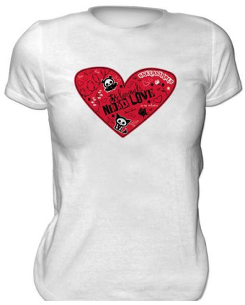 SKELANIMALS - T-Shirt VALENTIN Femme White Basic (L)