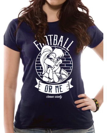 LOONEY TUNES - T-Shirt IN A TUBE- Football or Me GIRL (M)