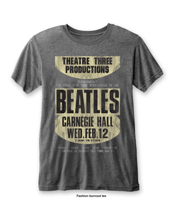 THE BEATLES - T-Shirt BurnOut Col - Carnegie Hall - Men (XXL)