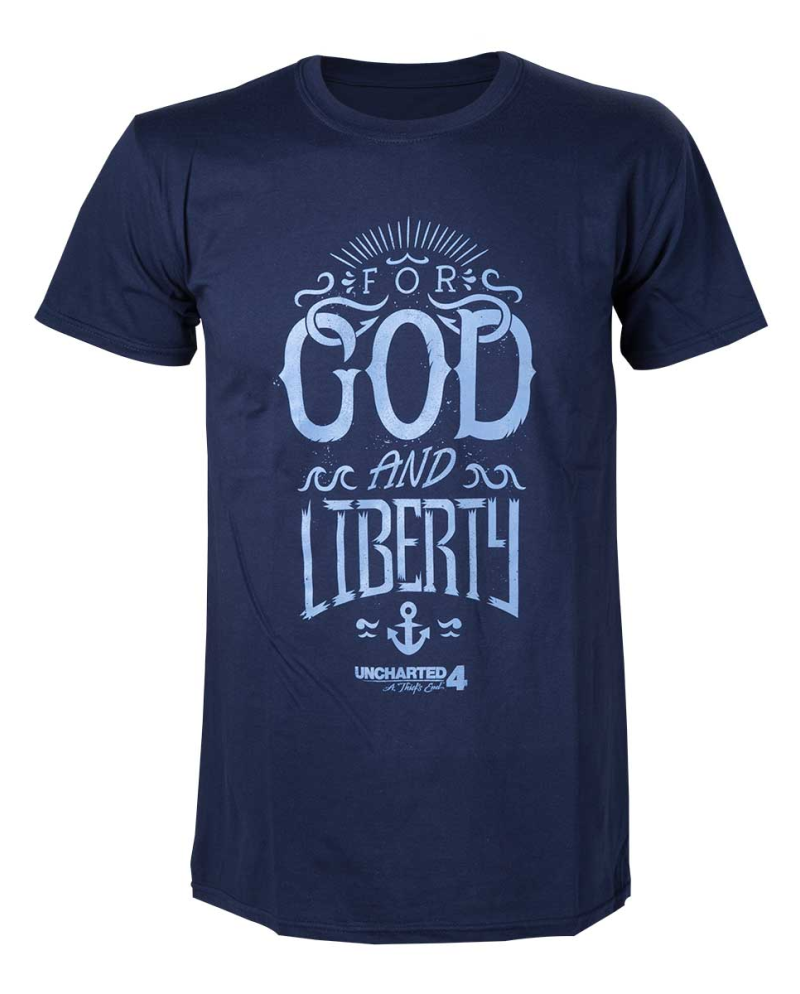 UNCHARTED 4 - T-Shirt For God and Liberty (S)