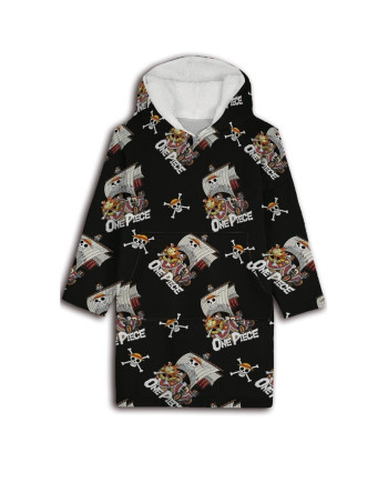 ONE PIECE - Thousand Sunny - Sweat Poncho - Children Size (7-14 Years)