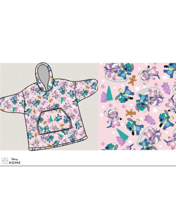 LILO & STITCH - Stitch Angel -Sweat Poncho Coral Fleece -Children Size