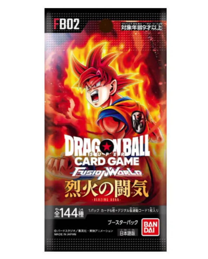 Dragon Ball Super Card Game – Fusion World FB02 – Booster Blazing Aura – 6 cartes